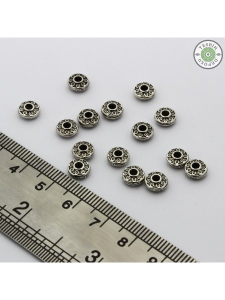 10 Adet - 6 mm Ara Durak Tesbih İçin Ara Boncuk 